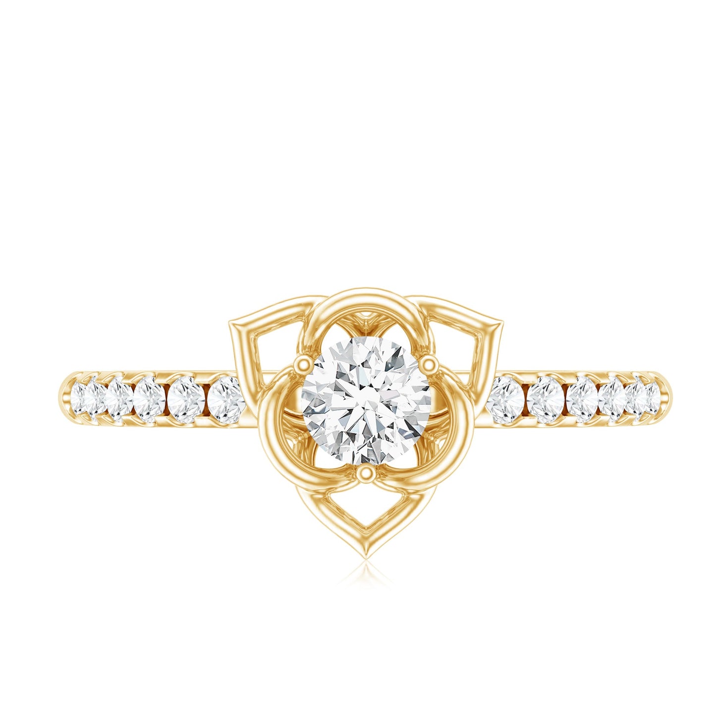 Certified Lab Grown Diamond Flower Promise Ring