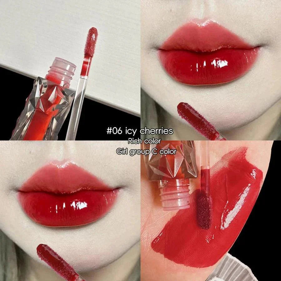 Long-Lasting Lip Gloss - Moisturizing Waterproof Mirror Finish