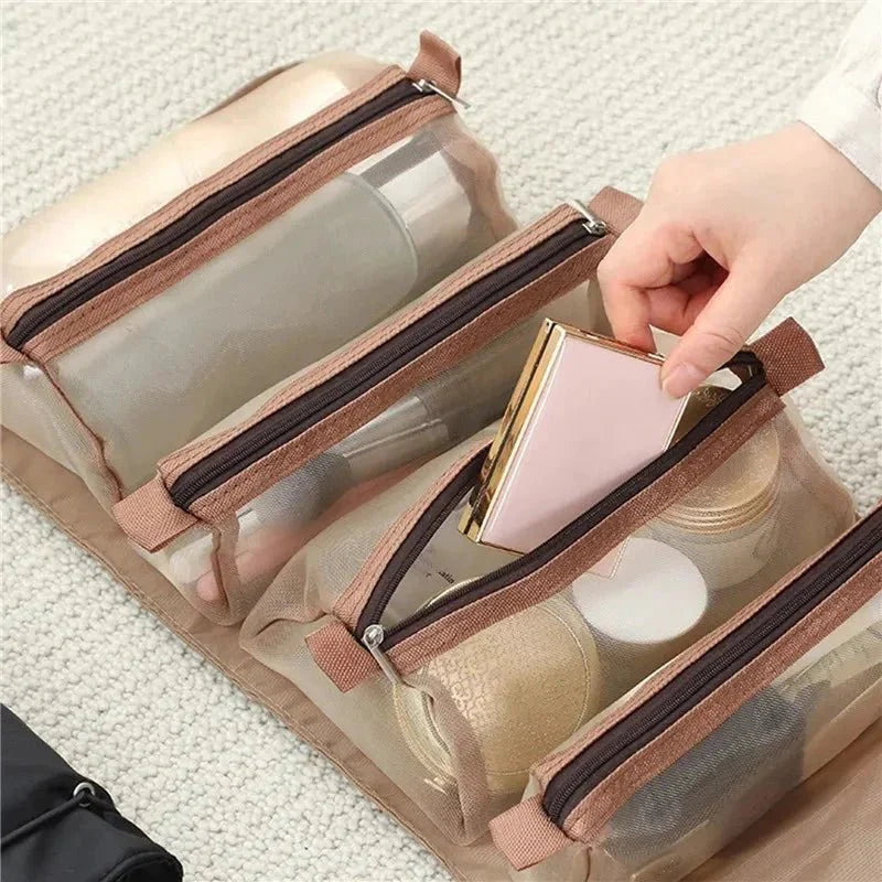 Detachable Cosmetic Bag - 4-in-1 Travel Organizer