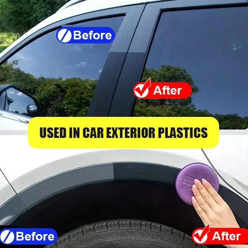 Mandotos Car Plastic Restorer Back to Black Gloss Renovator 50g For Plastic Leather Auto Care