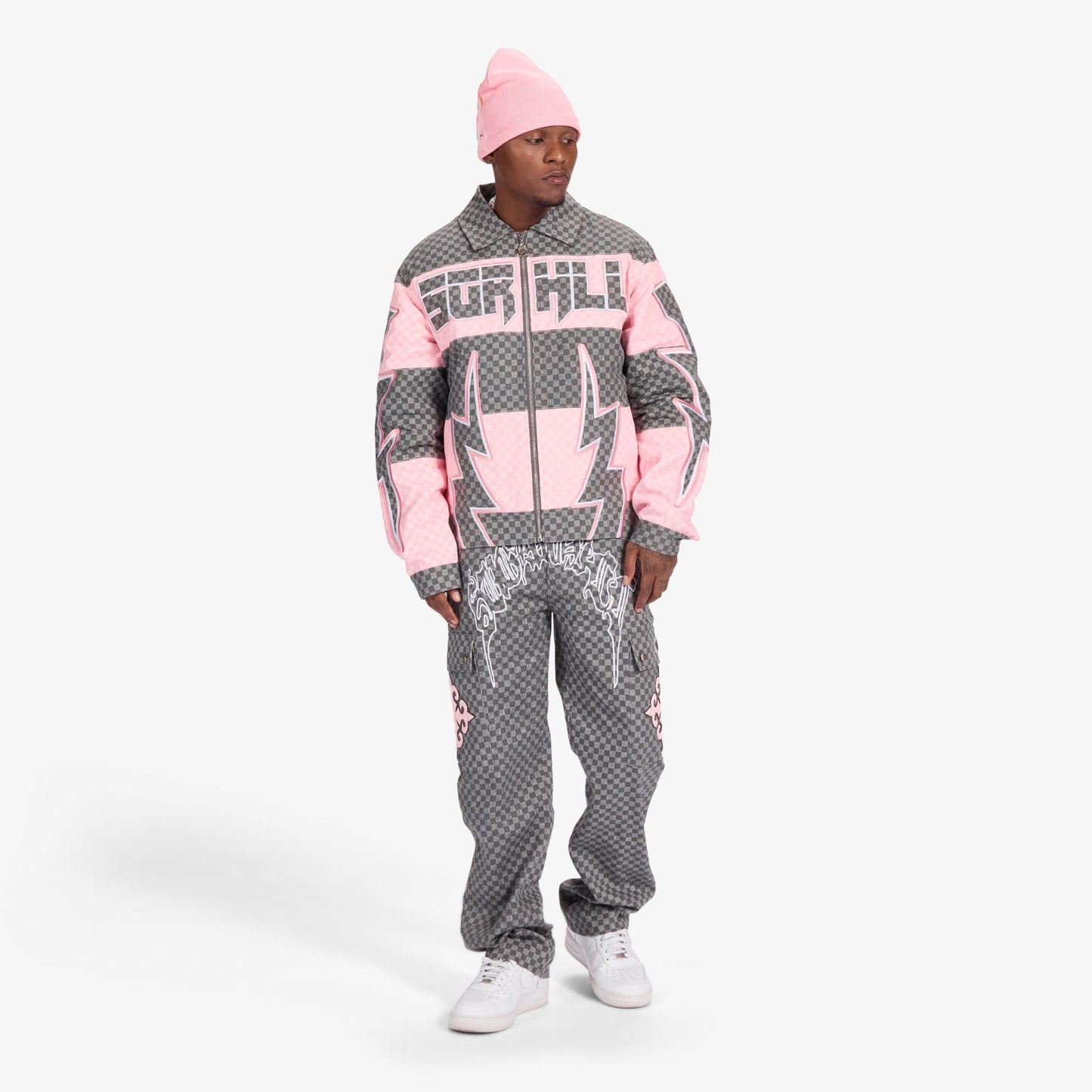 Sugarhill Darling Cargo Pants - Grey Grid