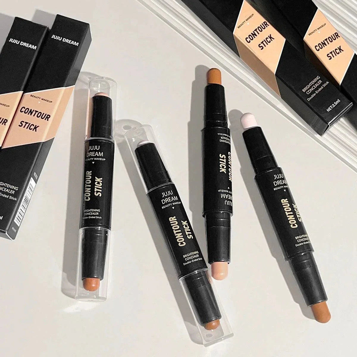 Double Ended Dual Purpose High Light Trimming Stick Three Dimensional Contour Nose Shadow Facial Shape Brighten and Trim