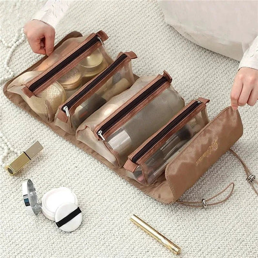 Detachable Cosmetic Bag - 4-in-1 Travel Organizer