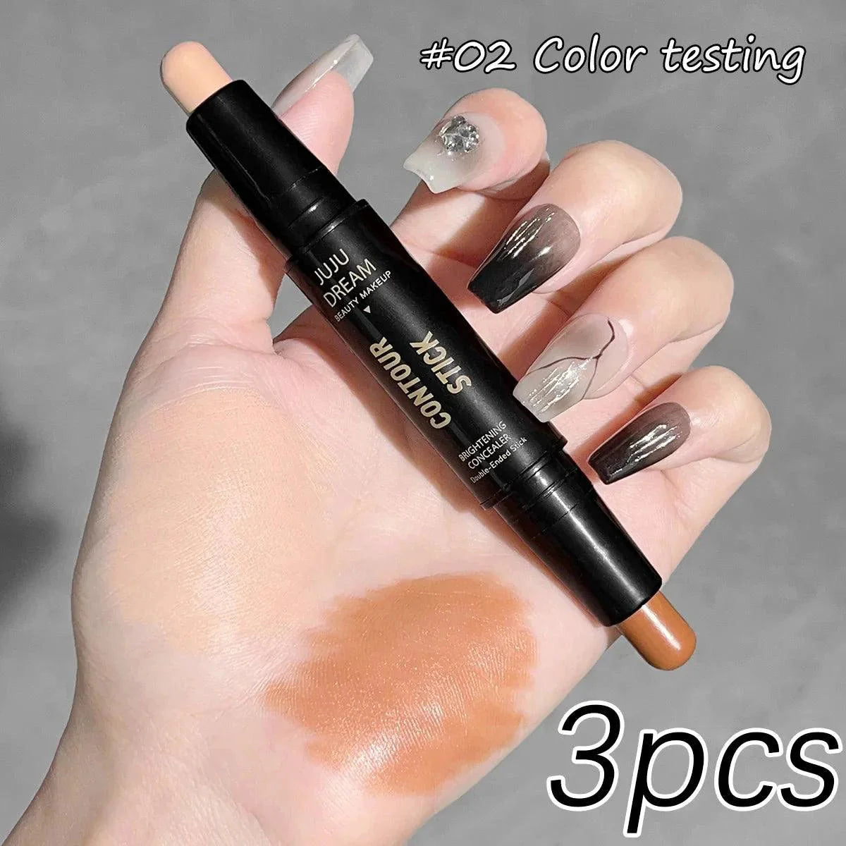 Double Ended Dual Purpose High Light Trimming Stick Three Dimensional Contour Nose Shadow Facial Shape Brighten and Trim