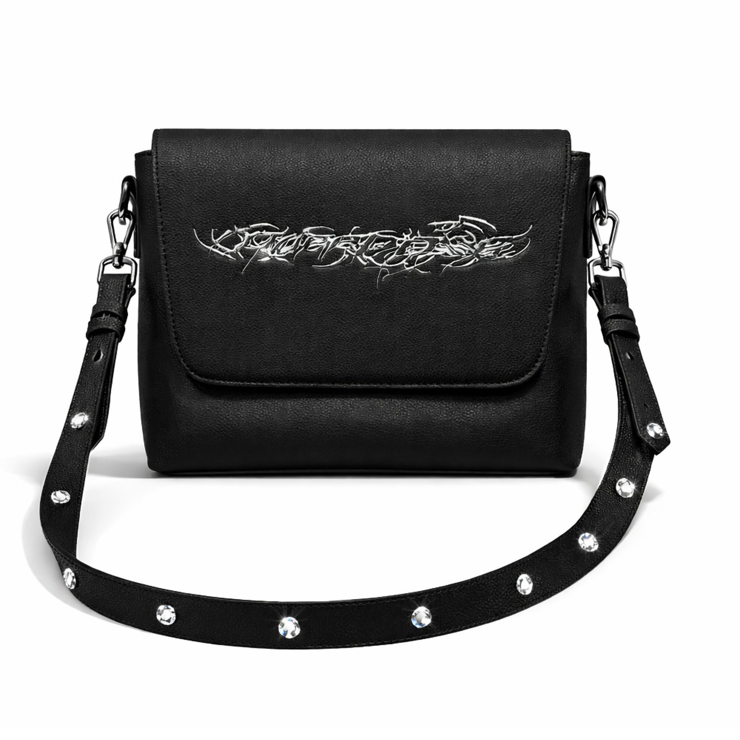 "TRIBAMETAL" LEATHER MESSENGER BAG