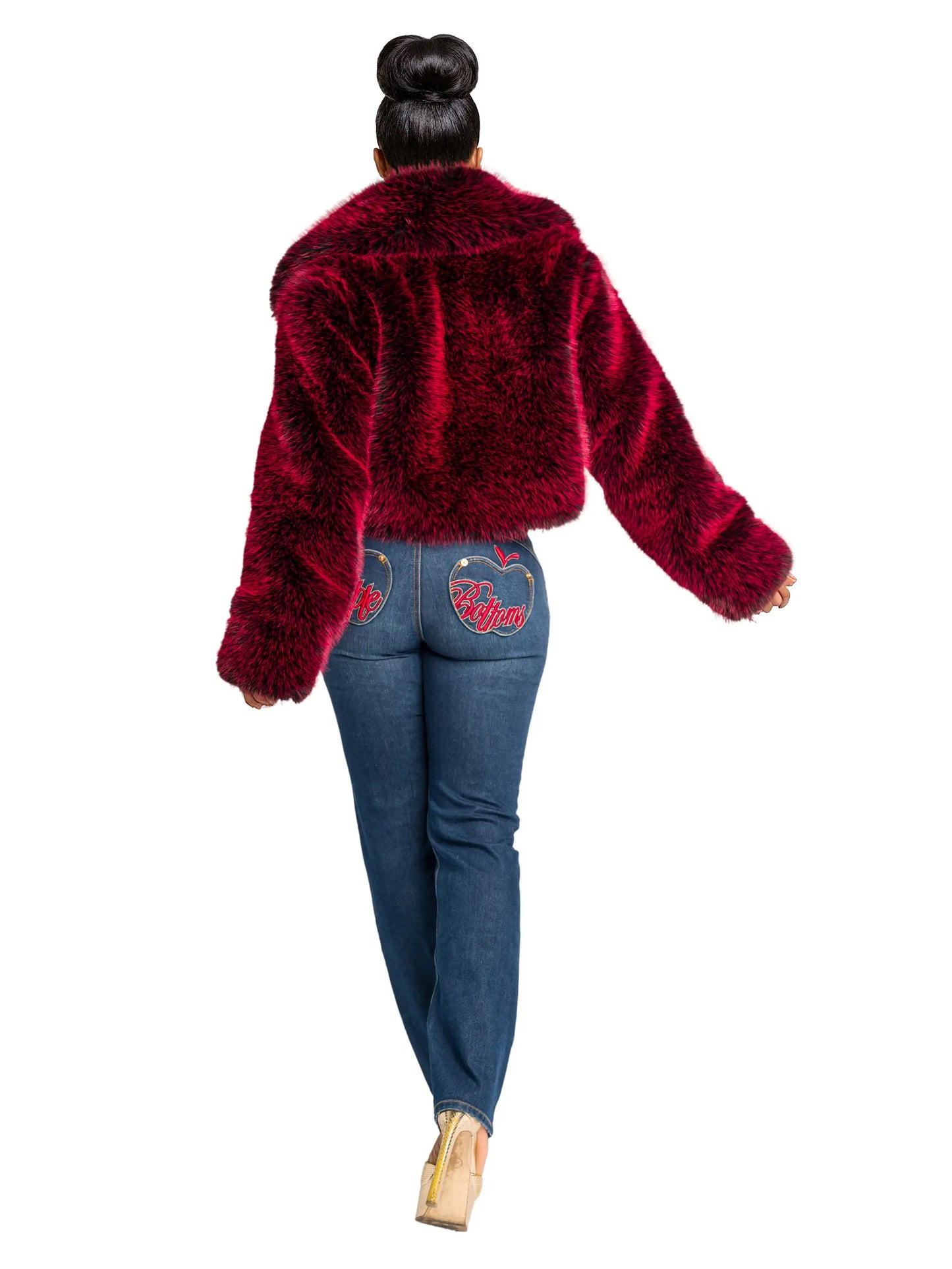 Y2K Fur Jacket - Red Delicious