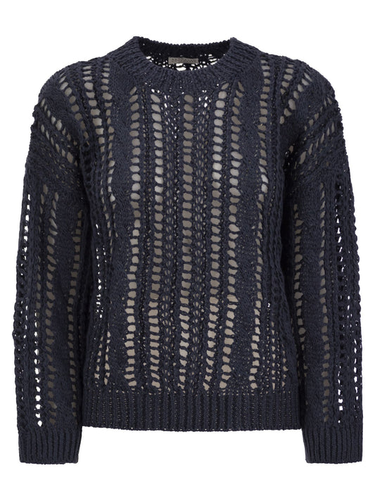 Brunello Cucinelli Women Cable & Mesh Jute And Cotton Jersey
