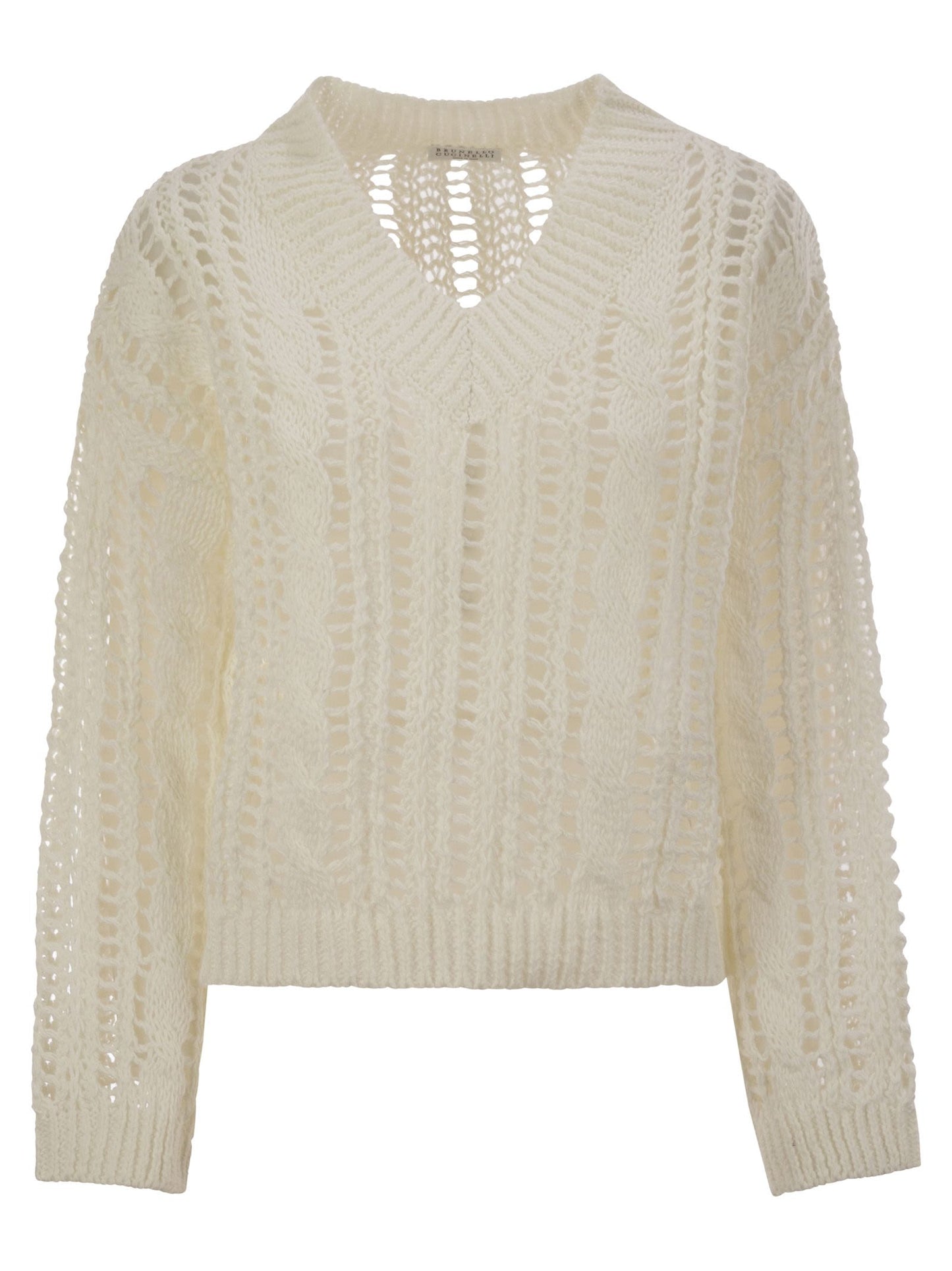 Brunello Cucinelli Women Cable & Mesh Jute And Cotton Jersey