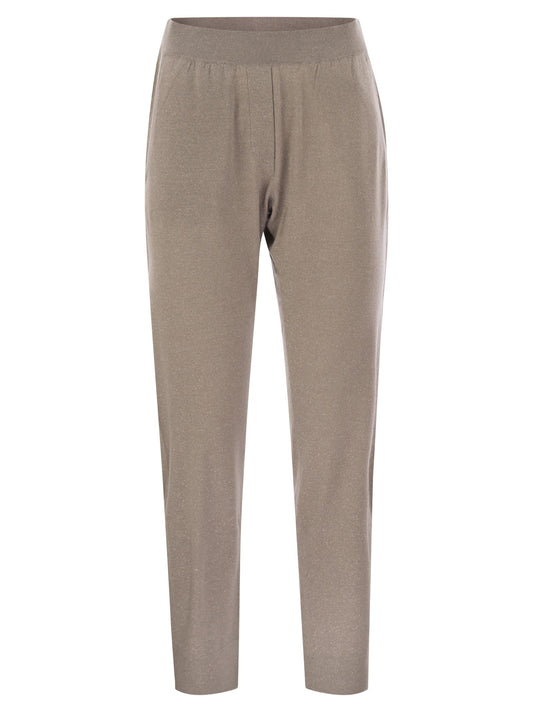 Brunello Cucinelli Women Sparkling Lightweight Cashmere And Silk Trousers