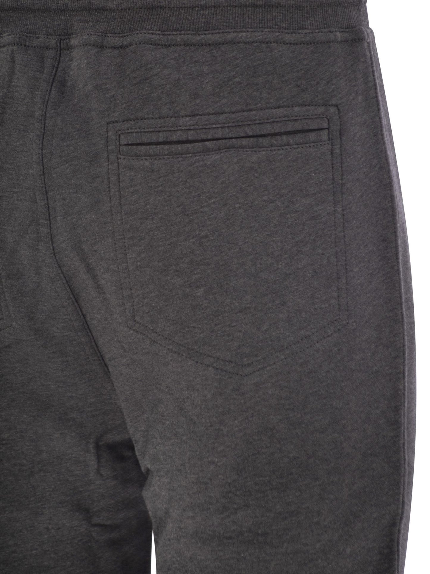 Brunello Cucinelli Men Techno Cotton Fleece Trousers
