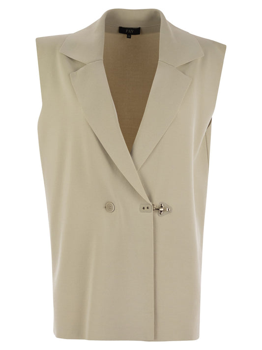 Fay Women Technical Viscose Knitted Vest