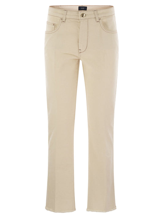 Fay Women Denim 5-Pocket Trousers