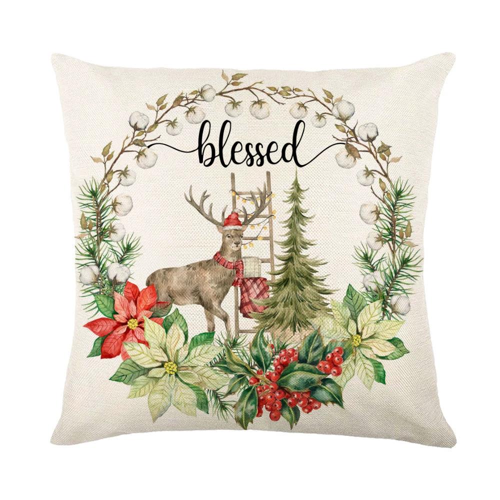 Mandotos Christmas Pillow Covers Snowflake Stamping