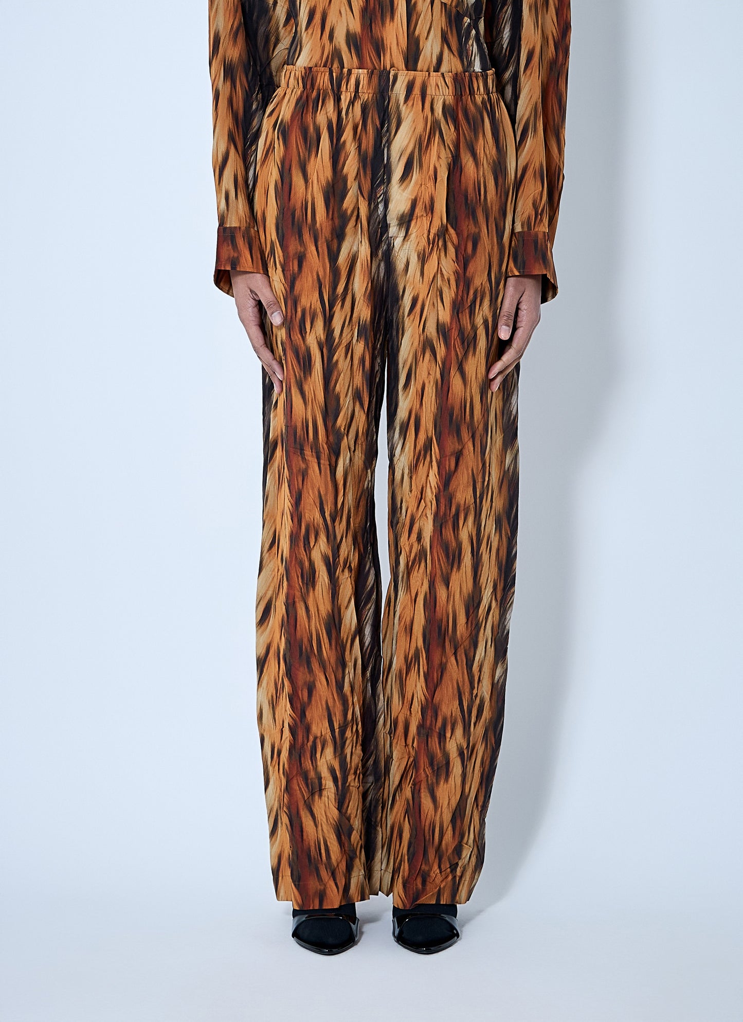 Balenciaga Women Ai Croc Silk Pants
