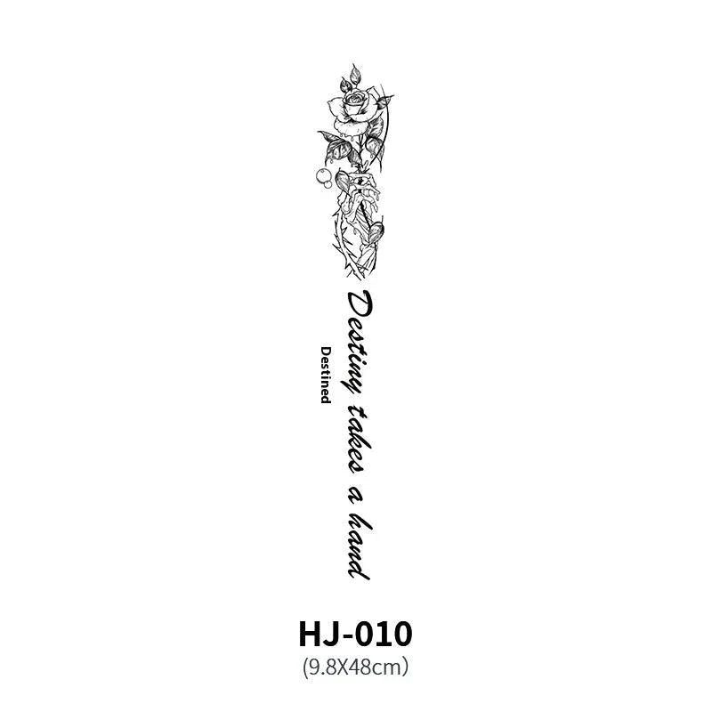 Botanical Spine Tattoo Decal