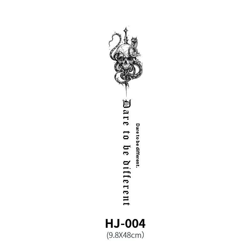 Botanical Spine Tattoo Decal