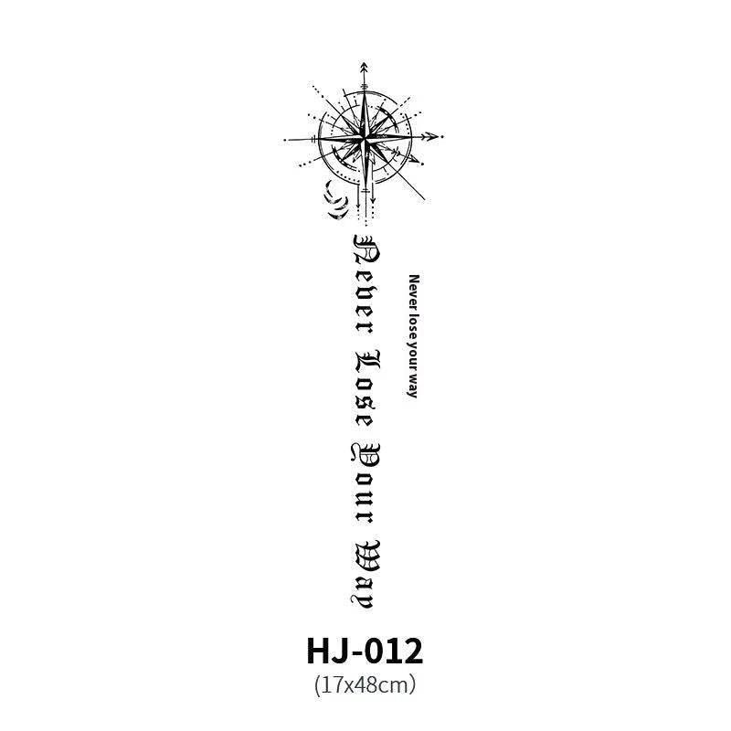 Botanical Spine Tattoo Decal