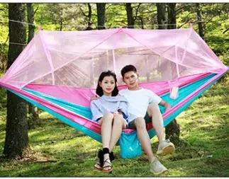 Bug-Free Camp Hammock: Serene Outdoor Relaxation with Mosquito Protection for Two