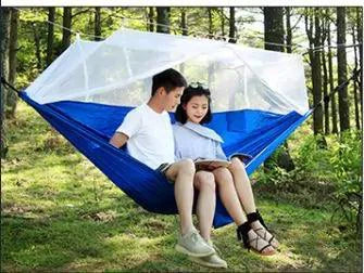 Bug-Free Camp Hammock: Serene Outdoor Relaxation with Mosquito Protection for Two