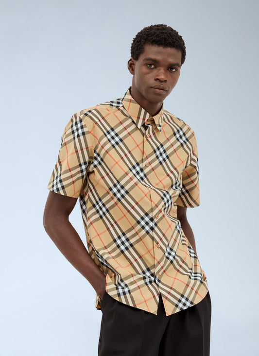 Burberry Men Check Poplin Shirt