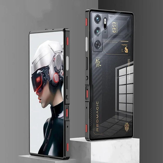 RedMagic Transparent Acrylic Case for 9S Pro - Sleek Metal Frame & Ultimate Protection