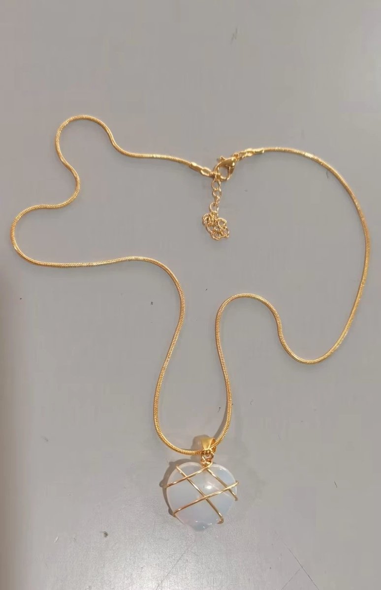 Fashion Moonstone Necklace - Cartoon Princess Love Girl Jewelry