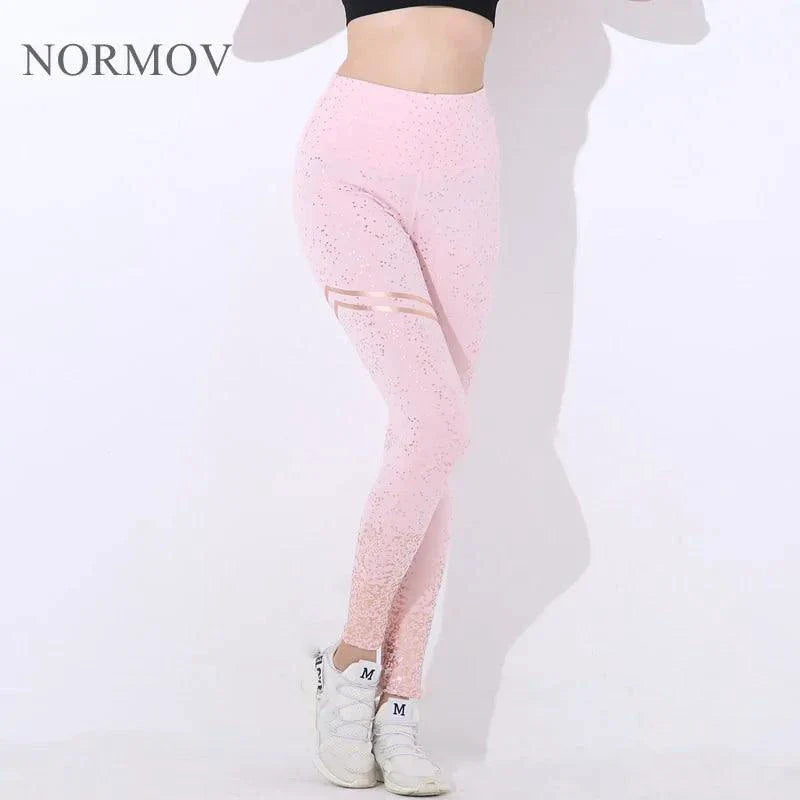 Chic Gold Print Leggings