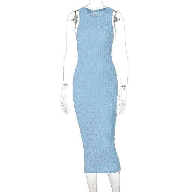 Chic Knitted Tank Sweater Dress