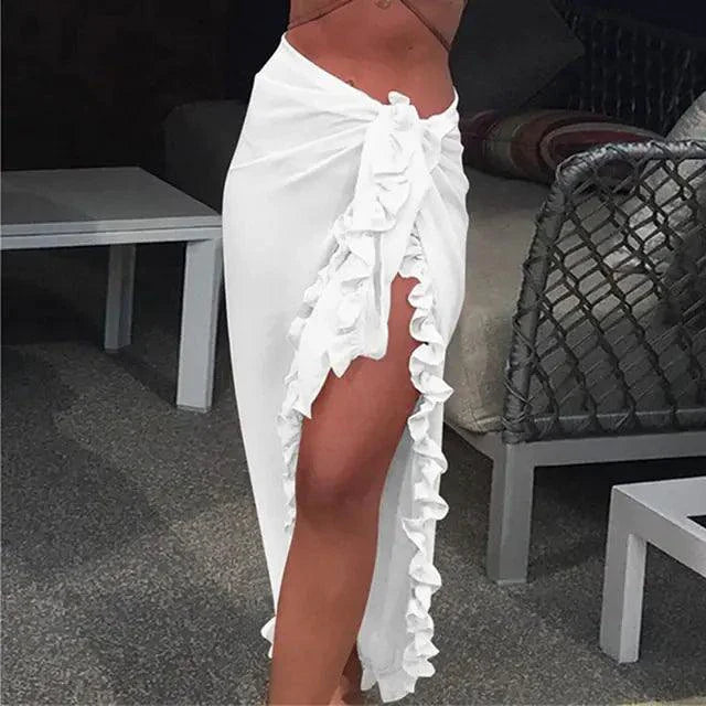 GlamourWave Chiffon Beach Wrap - Effortless Elegance for Sunny Days