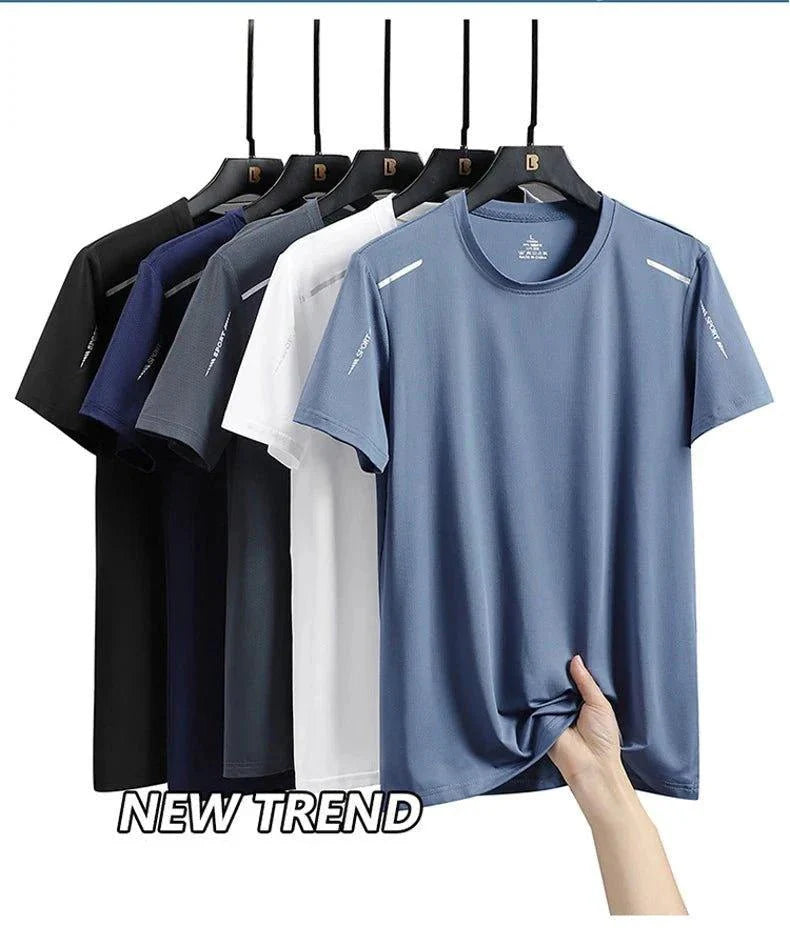 CHRLCK Men's Quick Dry Running T Shirt Size M Breathable Outdoor Sports Tee Hiking Fishing Summer Essentials