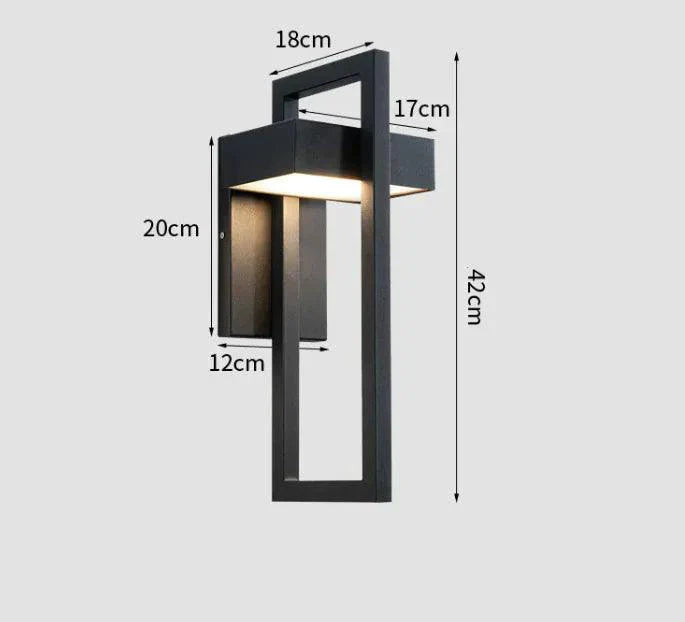 Mandotos Contemporary Patio Wall Light LED Weatherproof Outdoor Wall Lamp Energy Efficient Minimalist