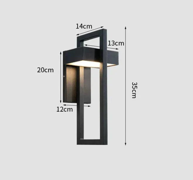 Mandotos Contemporary Patio Wall Light LED Weatherproof Outdoor Wall Lamp Energy Efficient Minimalist