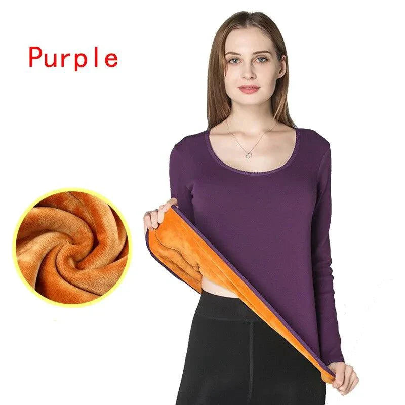 Mandotos Cozy Thermal Pullover Women's O-Neck