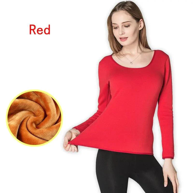 Mandotos Cozy Thermal Pullover Women's O-Neck