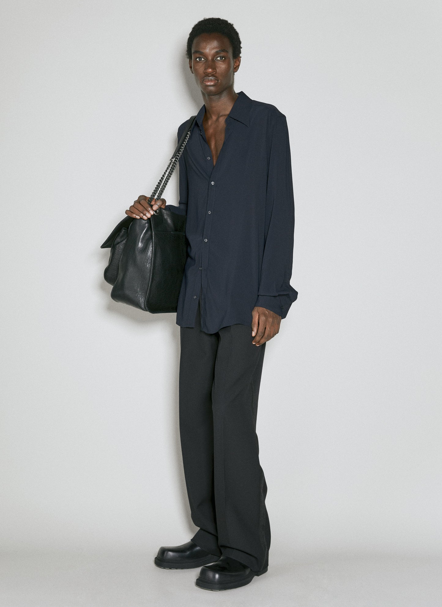 Dolce & Gabbana Men Martini Fit Stretch Charmeuse Shirt