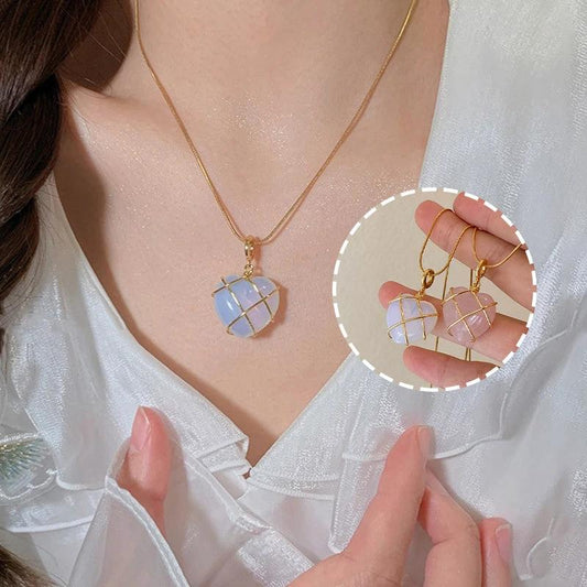 Fashion Moonstone Necklace - Cartoon Princess Love Girl Jewelry