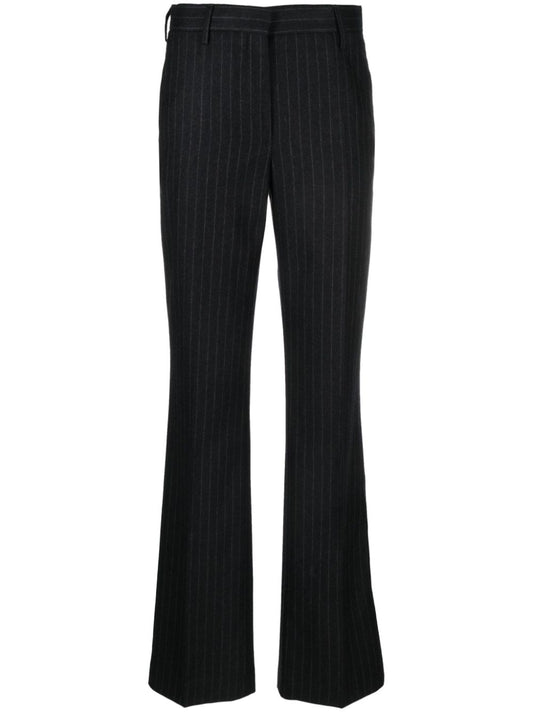 Dries Van Noten Women Pinstripped Wool Trousers