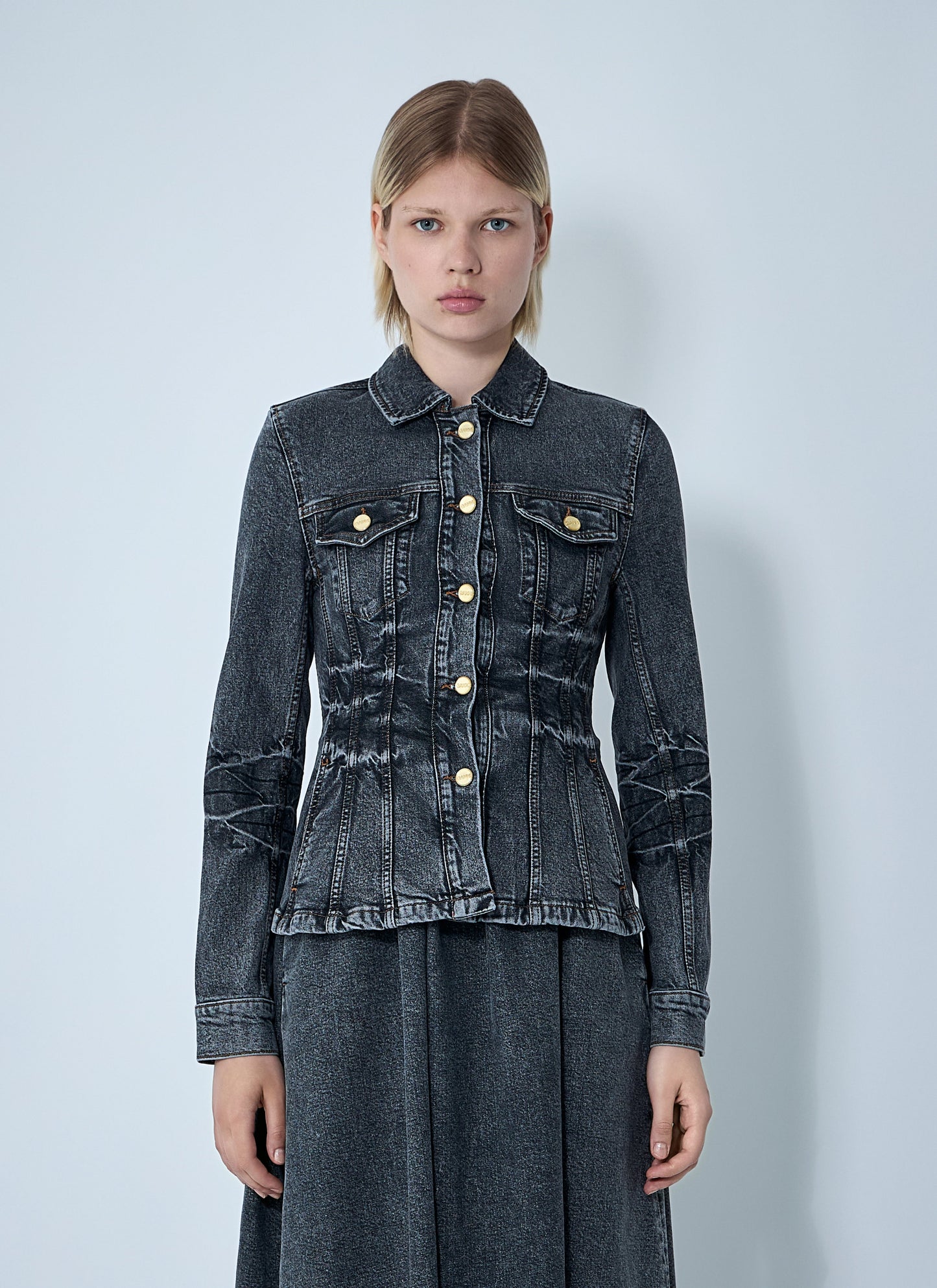 Ganni Women Stretch Denim Jacket