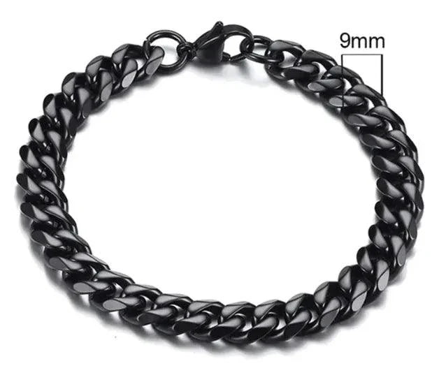 Gold-Tone Stainless Steel Cuban Bracelet 3-11mm