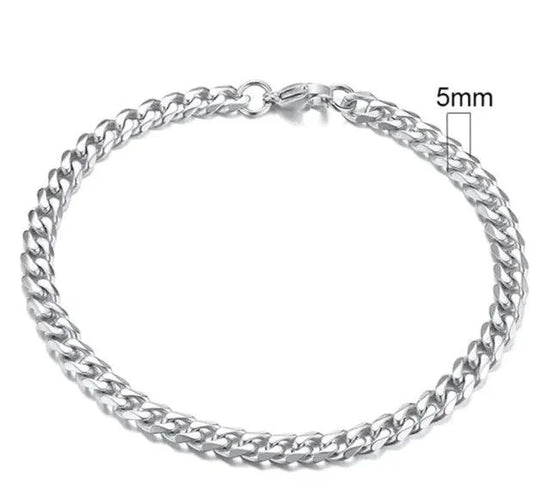 Gold-Tone Stainless Steel Cuban Bracelet 3-11mm