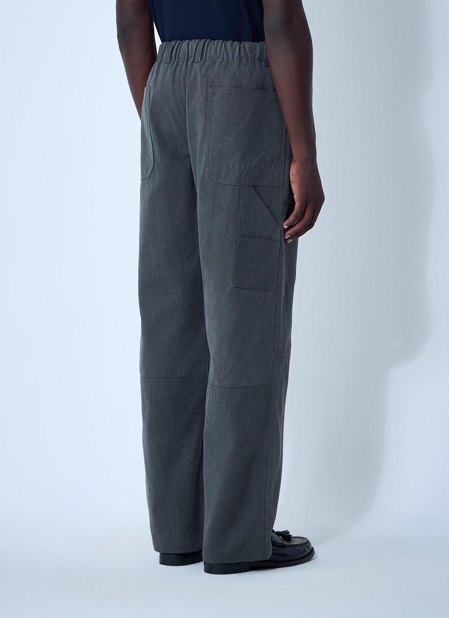 Gucci Men Faded Canvas Pants