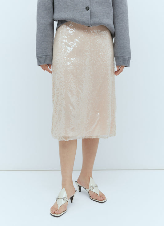 Gucci Women Sequin-Embroidered Tulle Skirt