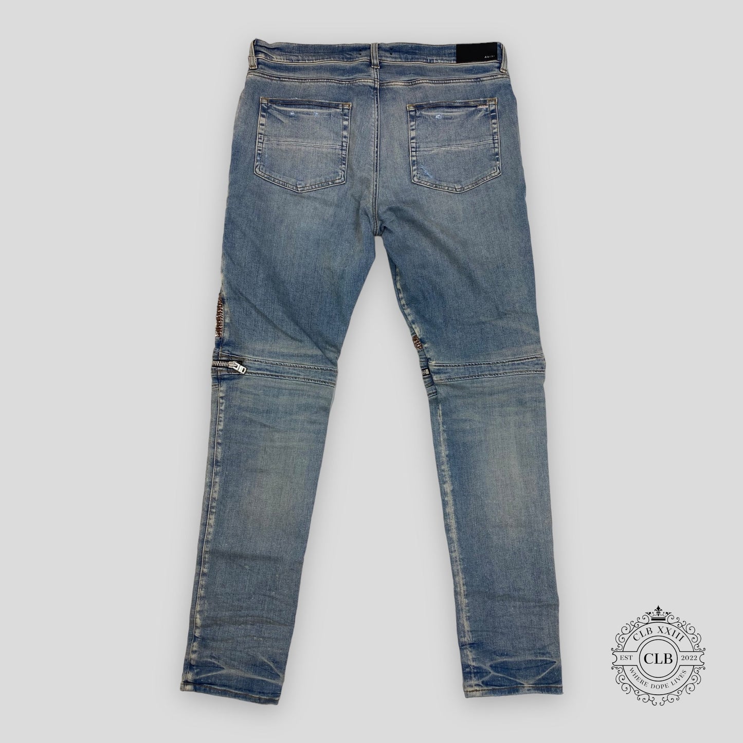 AMIRI MX2 BROWN BANDANA JEANS - CLAY INDIGO
