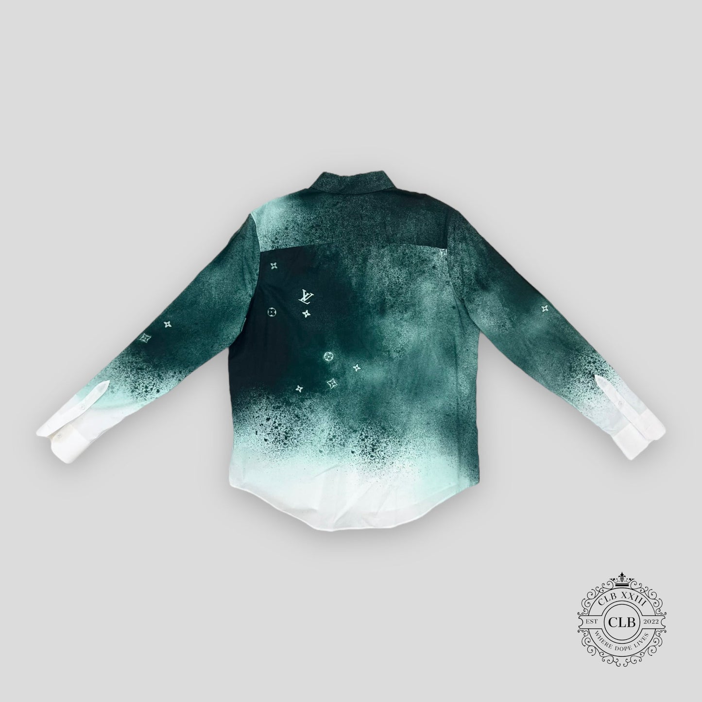 Louis Vuitton Long Sleeve Button Up Shirt in Green