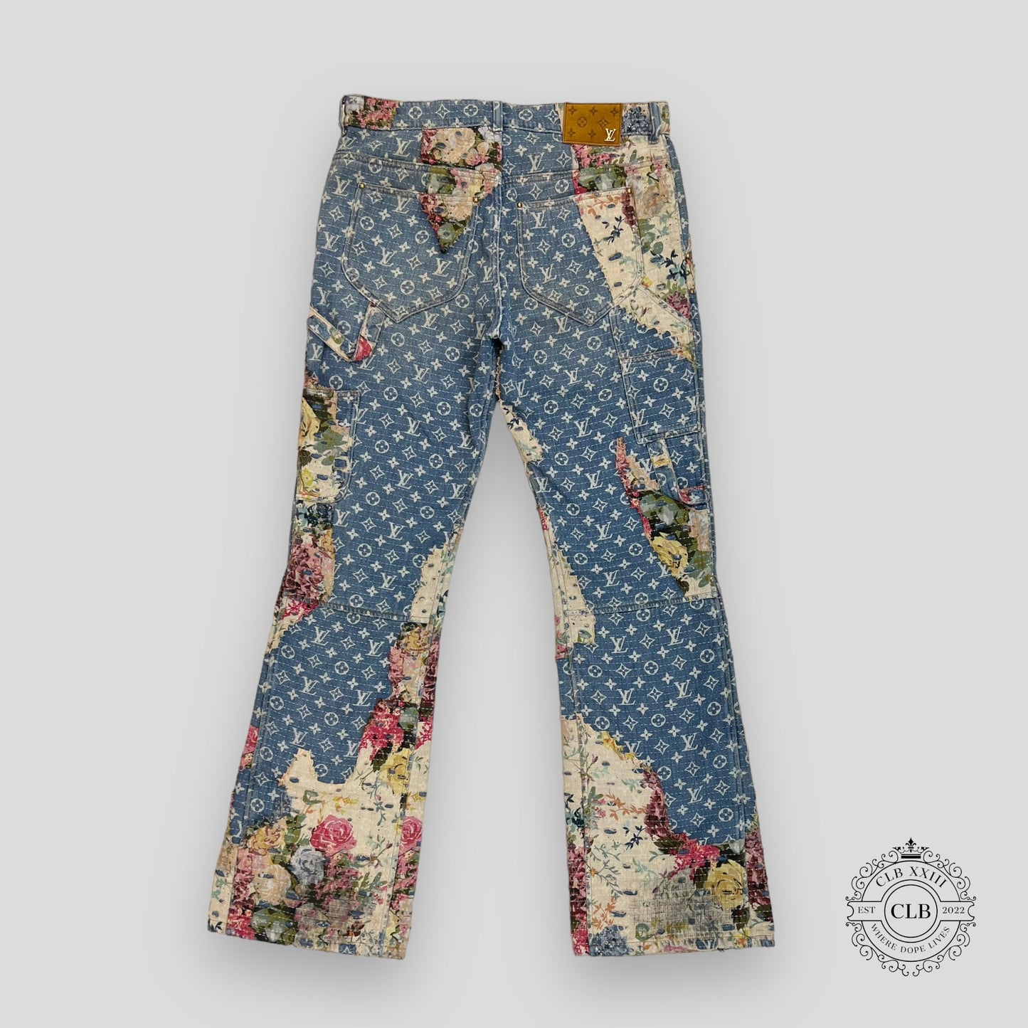 Louis Vuitton Destroyed Carpenter Bell Bottom Denim