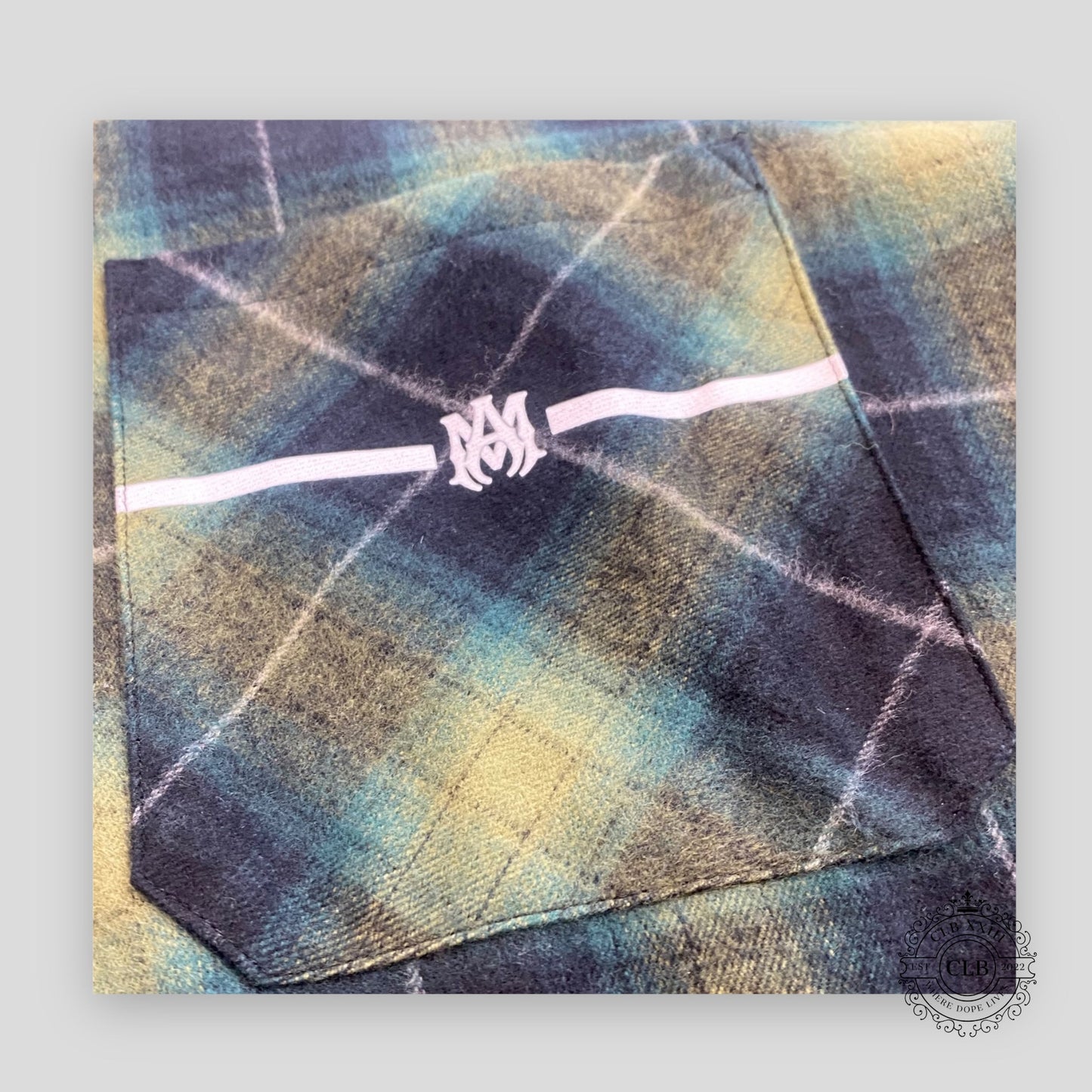 Amiri Logo Flannel in Green