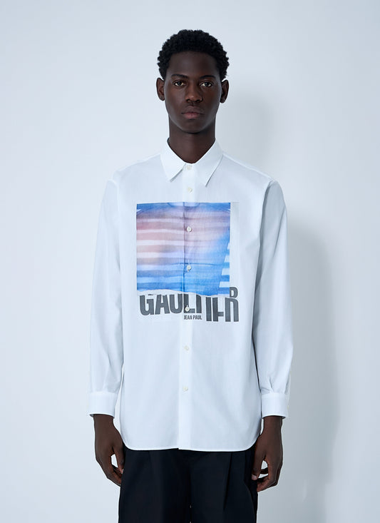 Jean Paul Gaultier Men Logo Print Button-Down Shirt