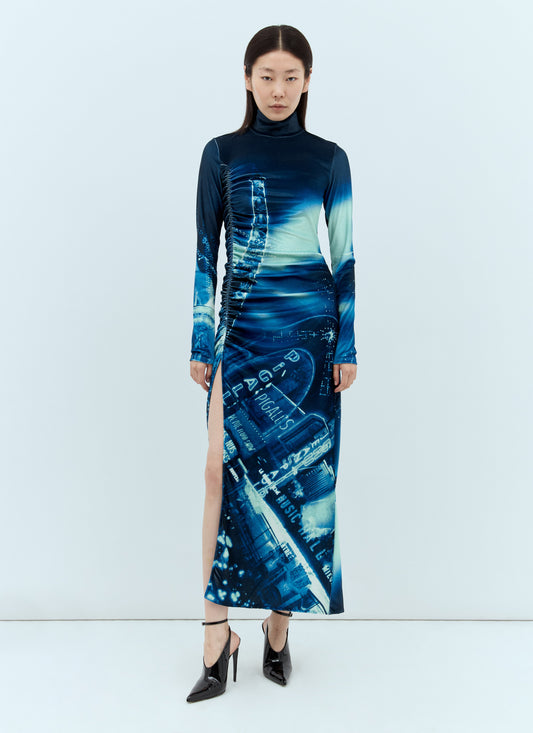 Jean Paul Gaultier Women Pigalle Gathered Velvet Dress