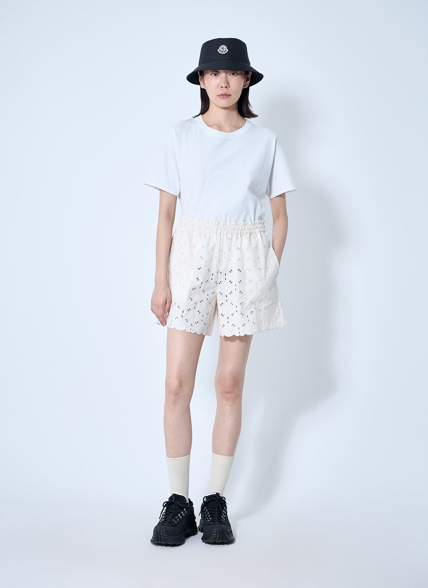 Moncler Women Logo Patch Shorts