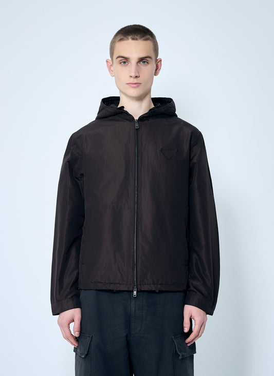 Prada Men Silk Hooded Jacket